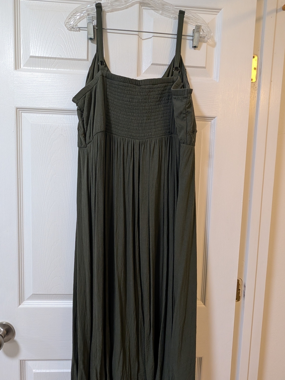 Torrid Size 2X (2) Olive Green Button Bodice Strappy Maxi Dress - Picture 6 of 11